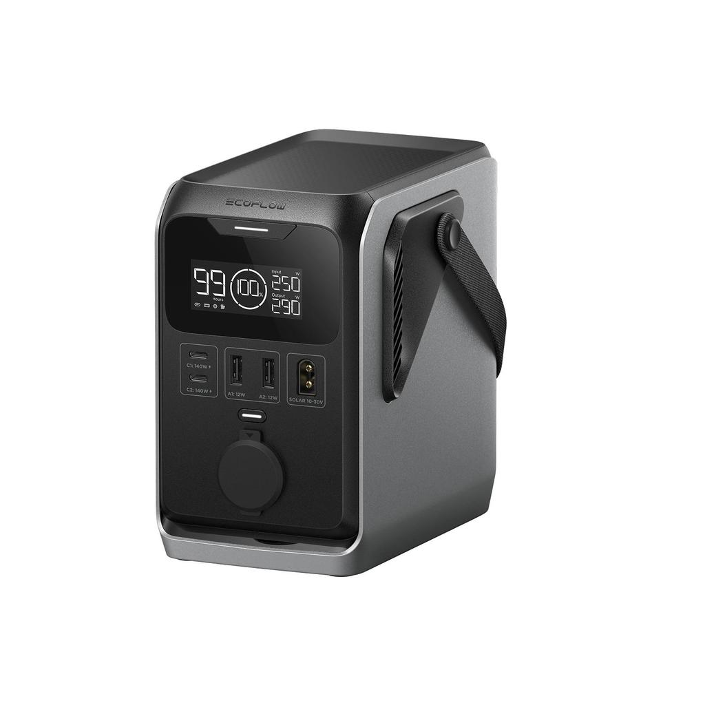 ECOFLOW Trail 300 DC Tragbare Powerstation, 288Wh Ultraleichte LiFePO4 Batteriebank, 300W Solargenerator, Schnellladung, 5 Ausgangsanschlüsse