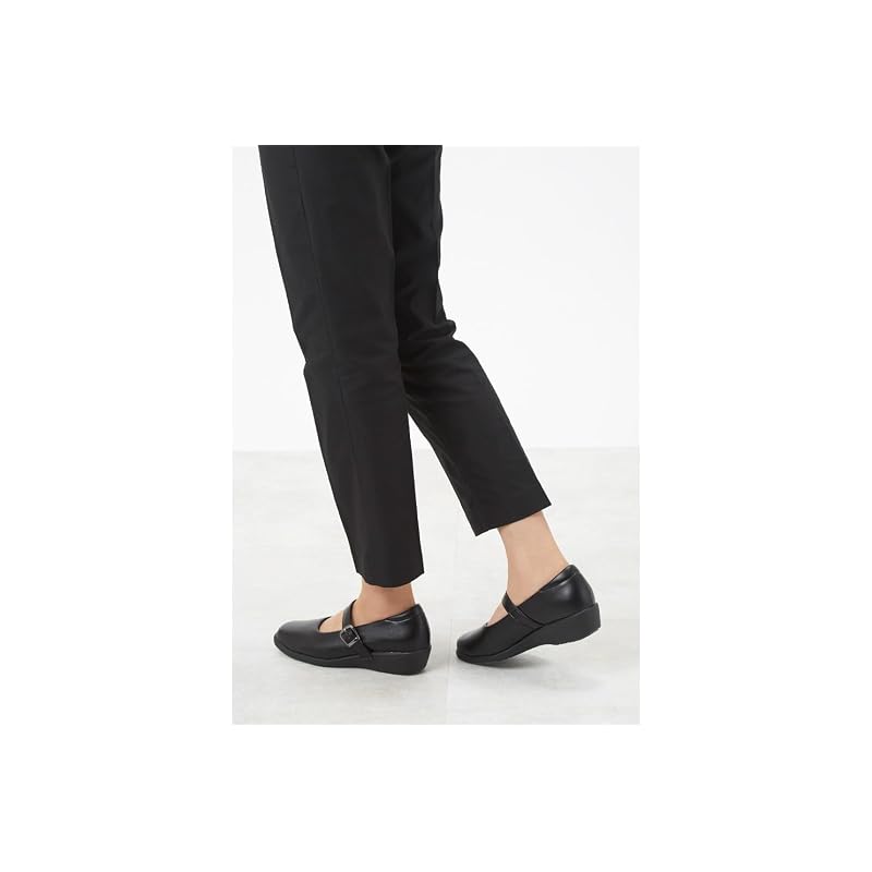 [Pansy] 4073 Office Pumps Shoes, 3E Width, Women's, Made in Japan, Strap, 24.5cm, Black