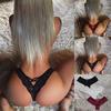 Sexy ženy Krajkové květiny Nízký pas Spodní prádlo Kalhotky G-string Spodní prádlo Tanga