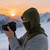 Winter Hat With Face Cover Warm Windproof Breathable Adjustable Drawstring Headwear Winter Hood Hat For Cold Weather Cycling