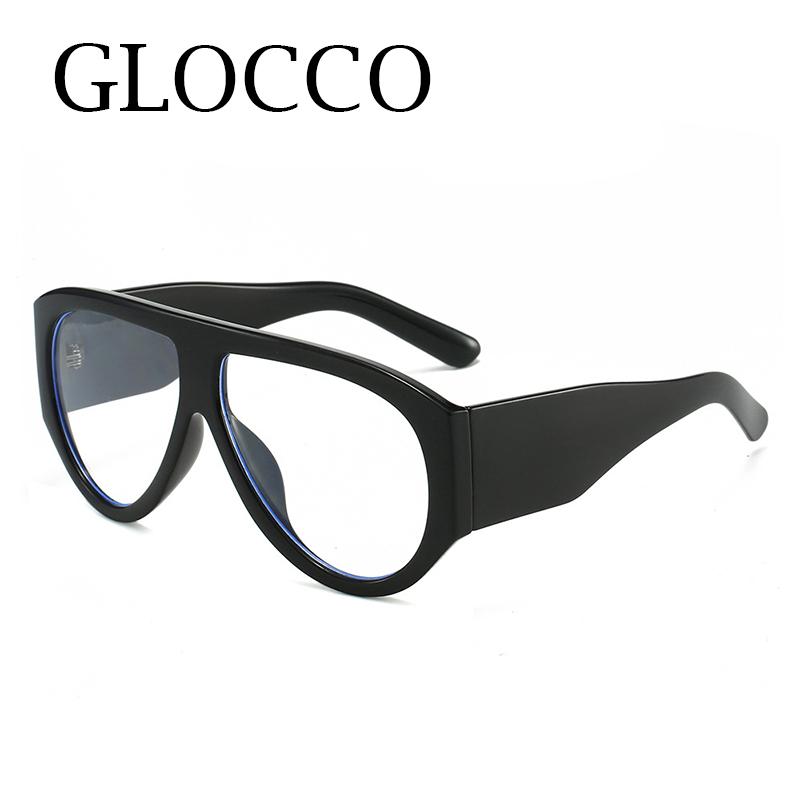 Eyeglass Frame Glasses Spectacle Short-sighted Large Pilot Oversized Oval Premium Stylish Luxury Lens New Spectacle Myopia Clear Blocking Blue