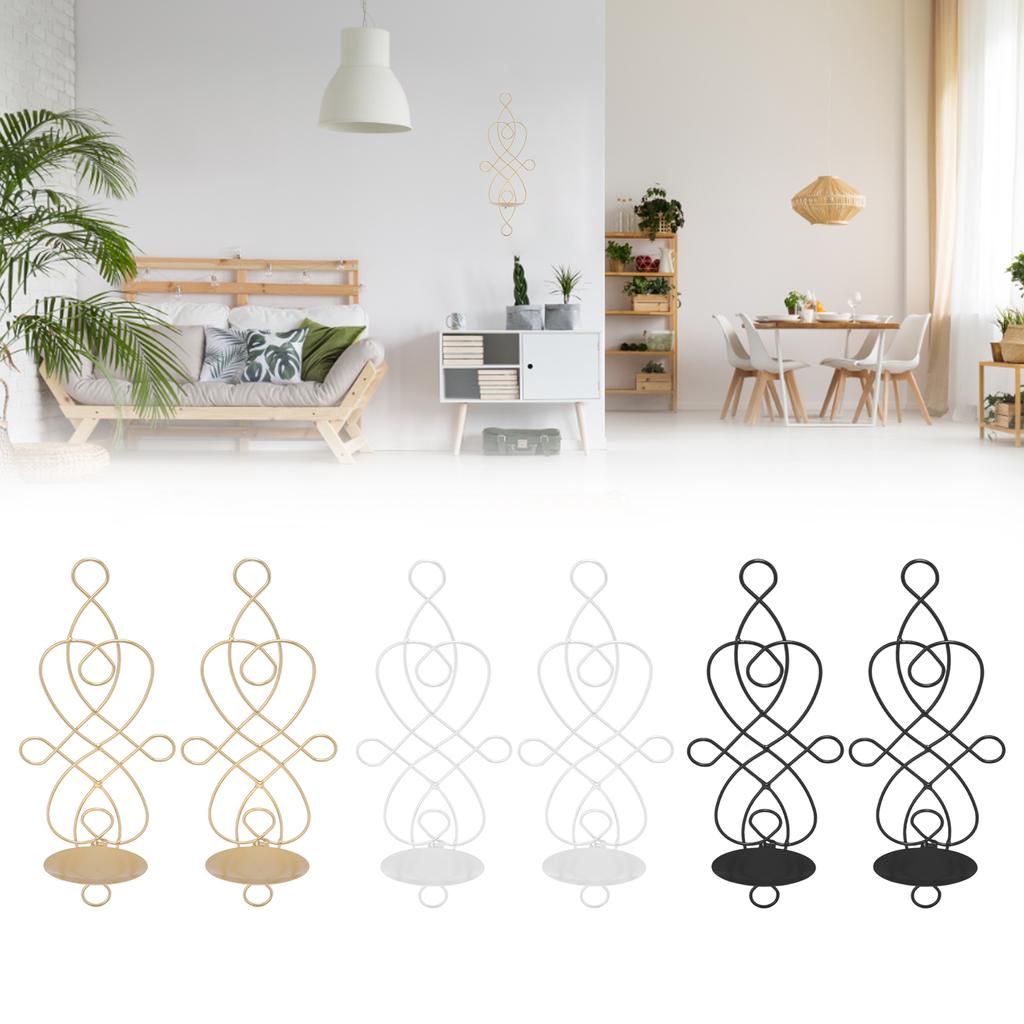 2 Sets Wall Candle Sconce Holder Foldable Deformation Resistance Innovative Wall Candle Holder for Bedroom Dining Room