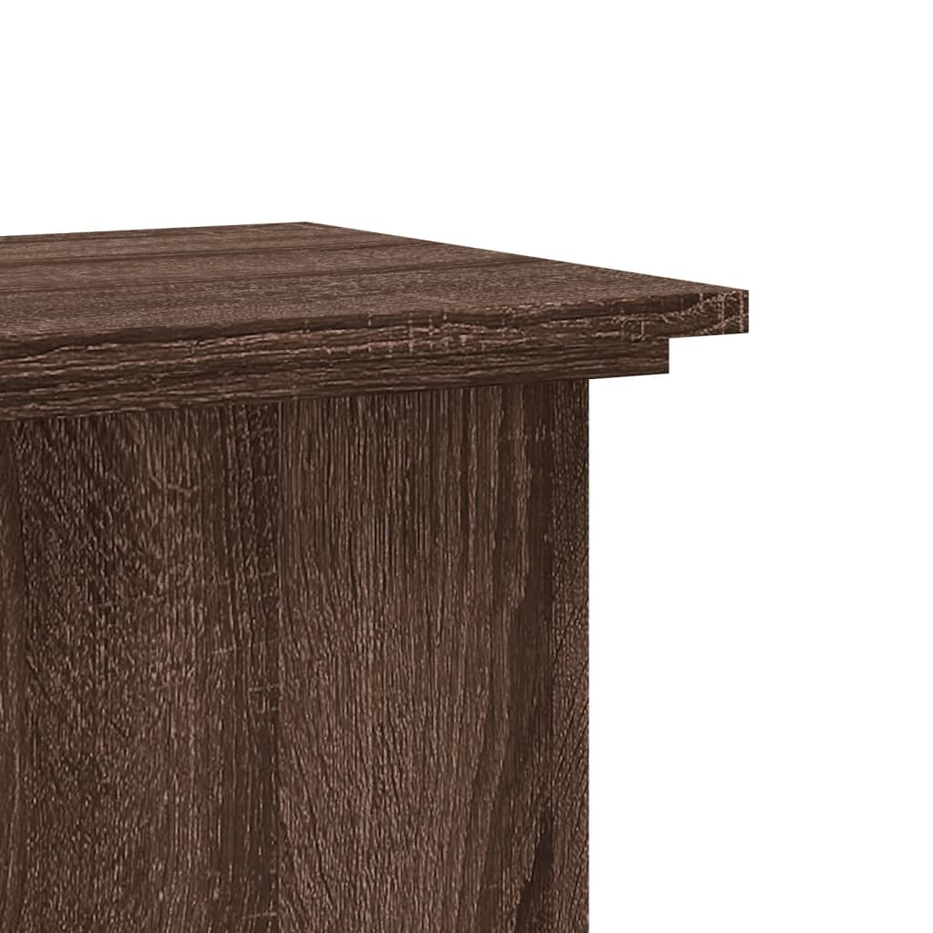 Plant Stand Brown Oak Effect 33 x 33 x 60 cm Engineered Wood