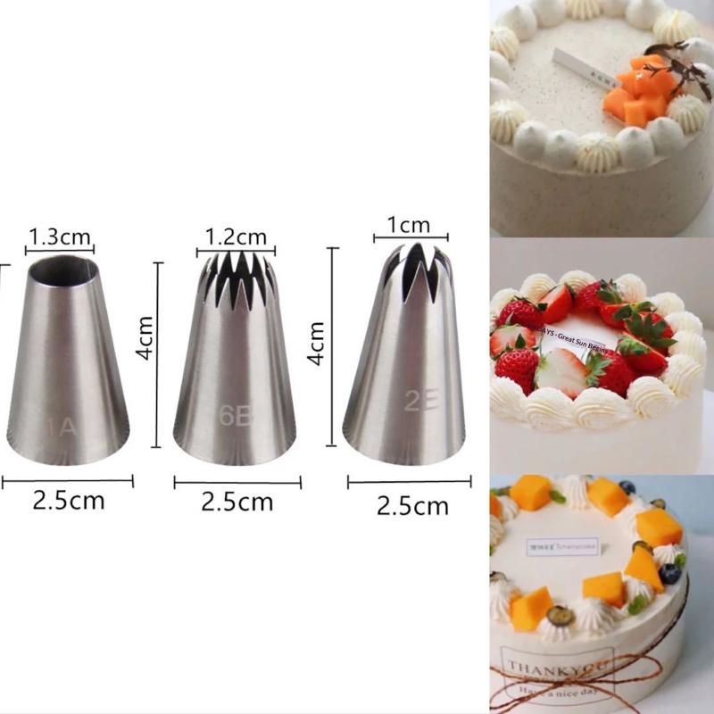 5Pcs Round Icing Piping Nozzles Diy Cream Writting Cake Decorating Tips Macaron Cookies Pastry Nozzles For Decorating Cakes