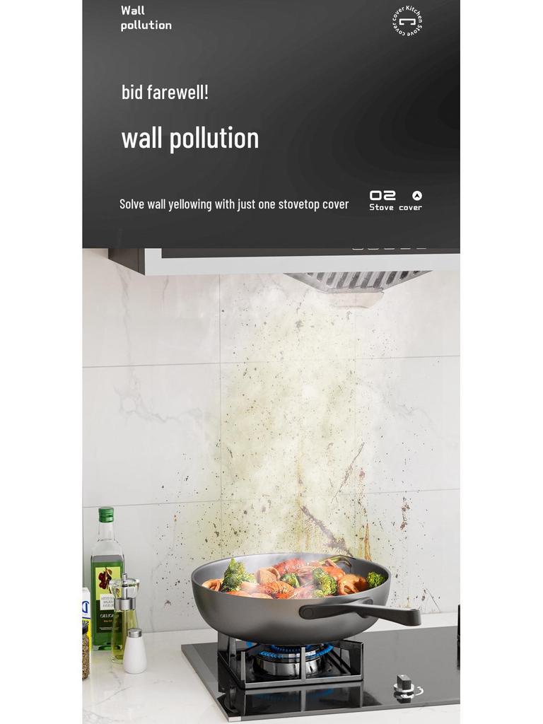 Gas Stove Shield & Countertop Organizer with Pot Base Stand & Induction Cooker Baffle