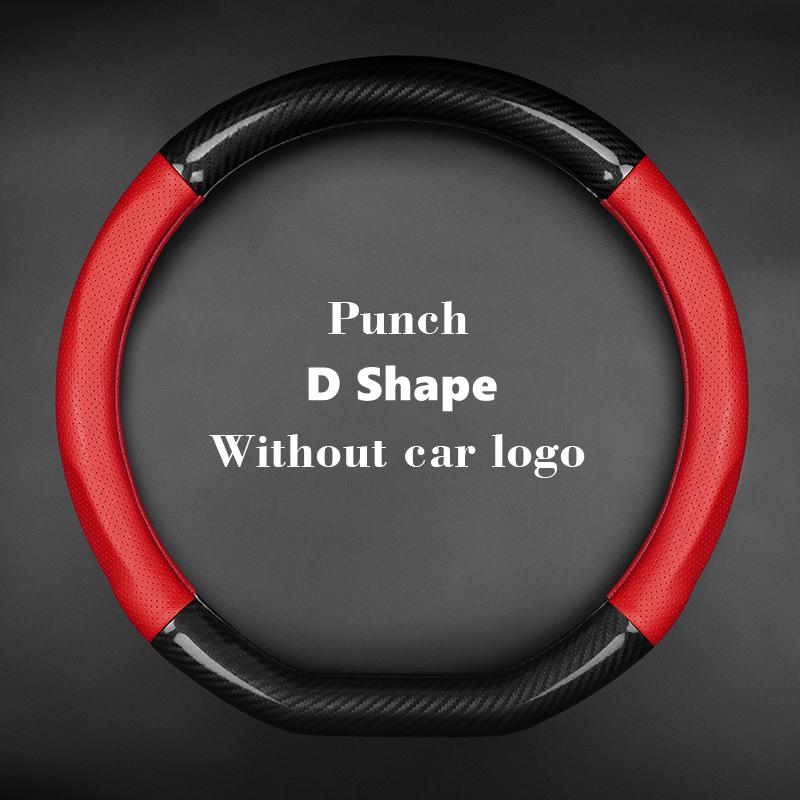 Car Steering Wheel Cover Leather Carbon Fiber For Suzuki Ignis Trail 2016 Adventure 2018 1.2L CVT