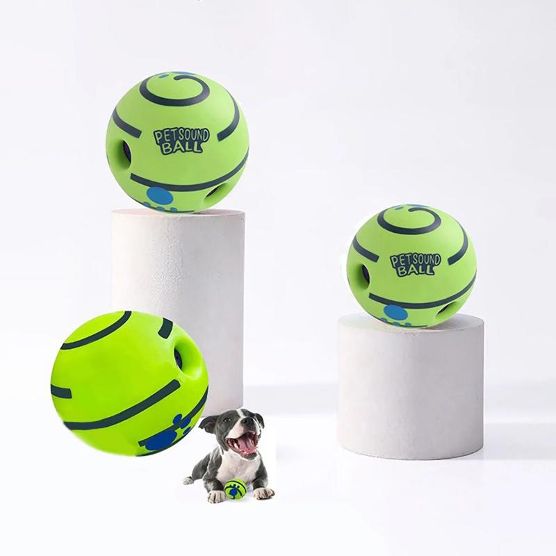 Neuer lustiger Wackel-Wag-Kicherball Ungiftig Gerollt Interaktives Spielzeug Keine Batterien erforderlich Haustier-Quietscher Hundespielzeug