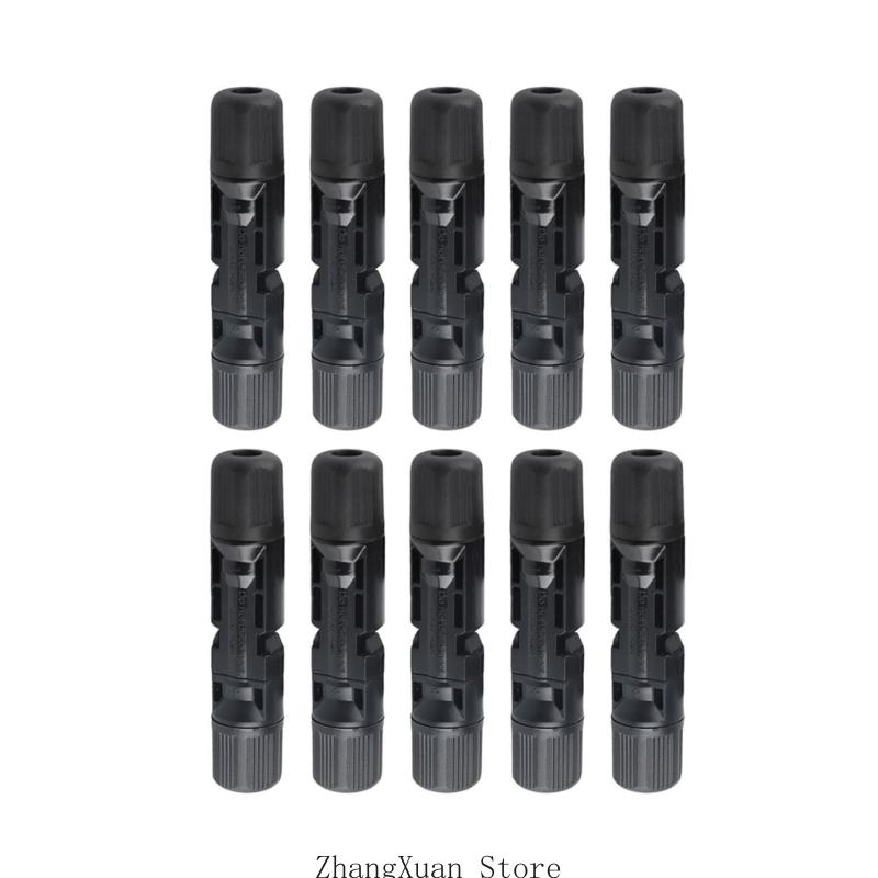 3XUF 10Pieces Practical Solar Connectors IP67 Portable Accessory for Secure and High Performances Efficents Energy Transfer