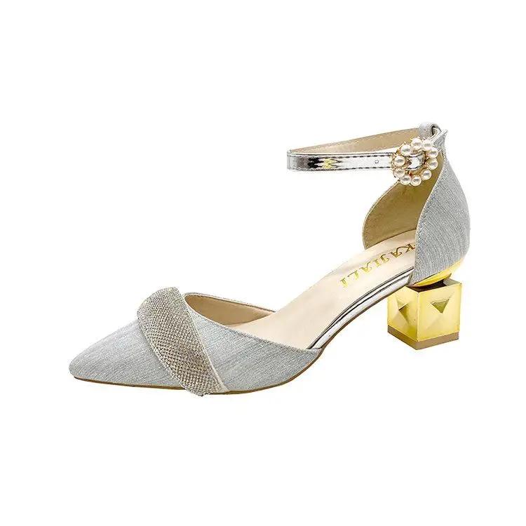 Fashion Thick Heel Women's Sandals Outdoor 2025 Trend The Best Low Price Shoe On Sale Chic and Elegant Summer Offers Luxury Ladies Shoes