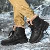 Men's Winter Boots Warm Waterproof Non-Slip Plush Sneakers Shoes Male Winter Tenis Boots Comfortable Slip-On Plush Lined