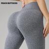 Women's High-Waist Ribbed Yoga Leggings | Hip-Lifting Fitness Pants