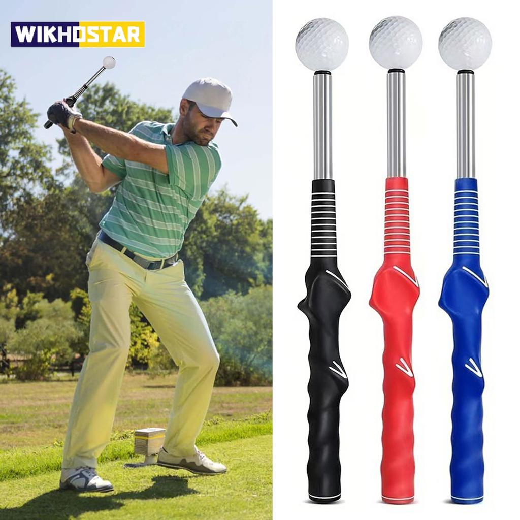 Einziehbarer Golfschwung-Trainingshelfer Rhythmus-Klickgeräusch Golfgriff-Trainer-Aufsatz für das Indoor-Training Golfzubehör