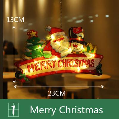 Frohe Weihnachten Fenster LED Silhouettenlichter Festliche Innendekorationsleuchte