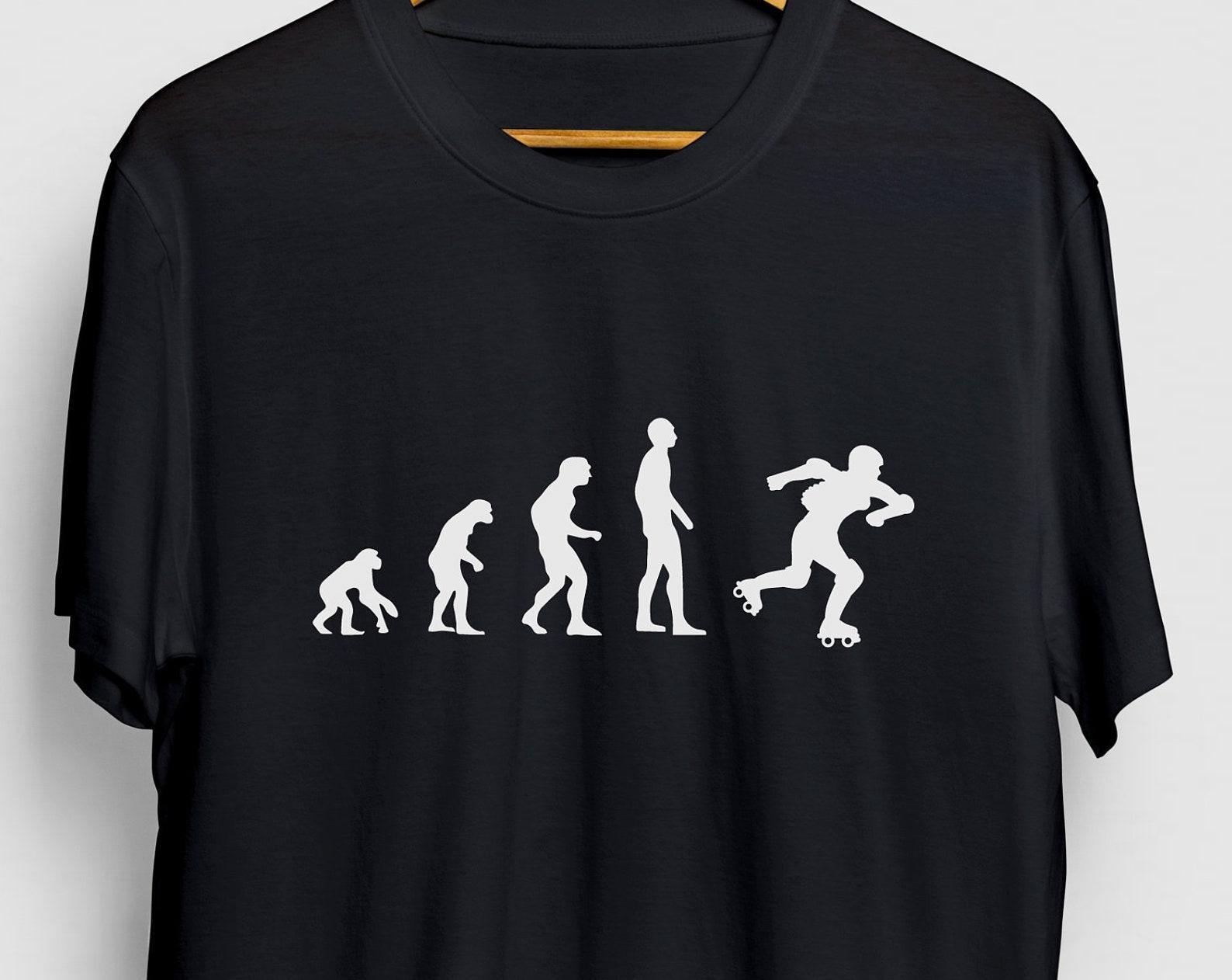 Roller Skate Evolution Roller Skating T-shirt, Roller Skate Shirt, Roller Derby Gift, Skating Birthday Unisex Gift 3XL