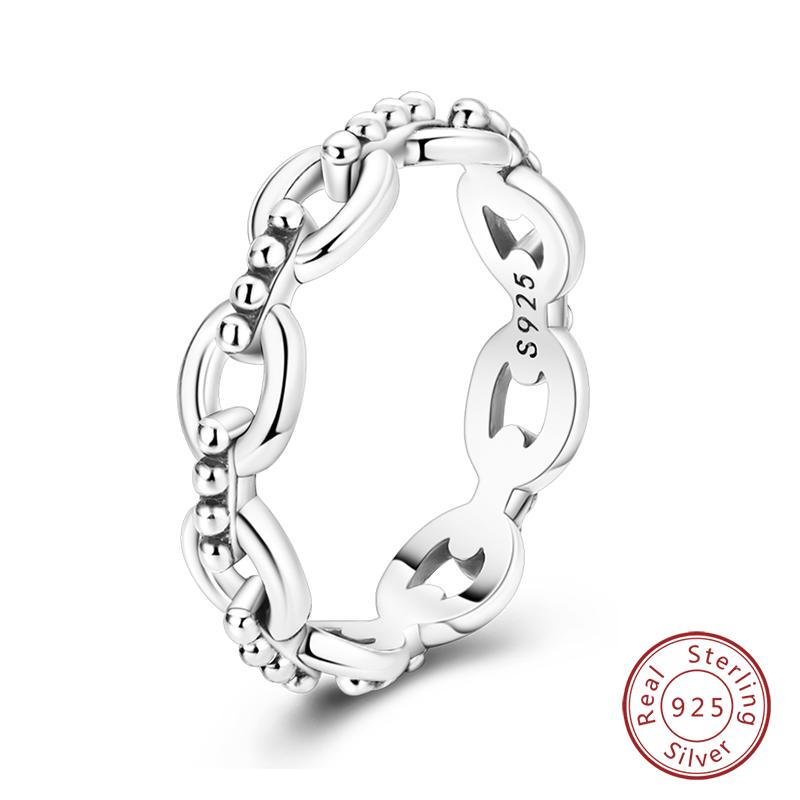 925 Silver Heart Shaped Infinite Minimalist Rings Hollow Celtic Knot Rings For Women Elegant Engagement Wedding Jewelry