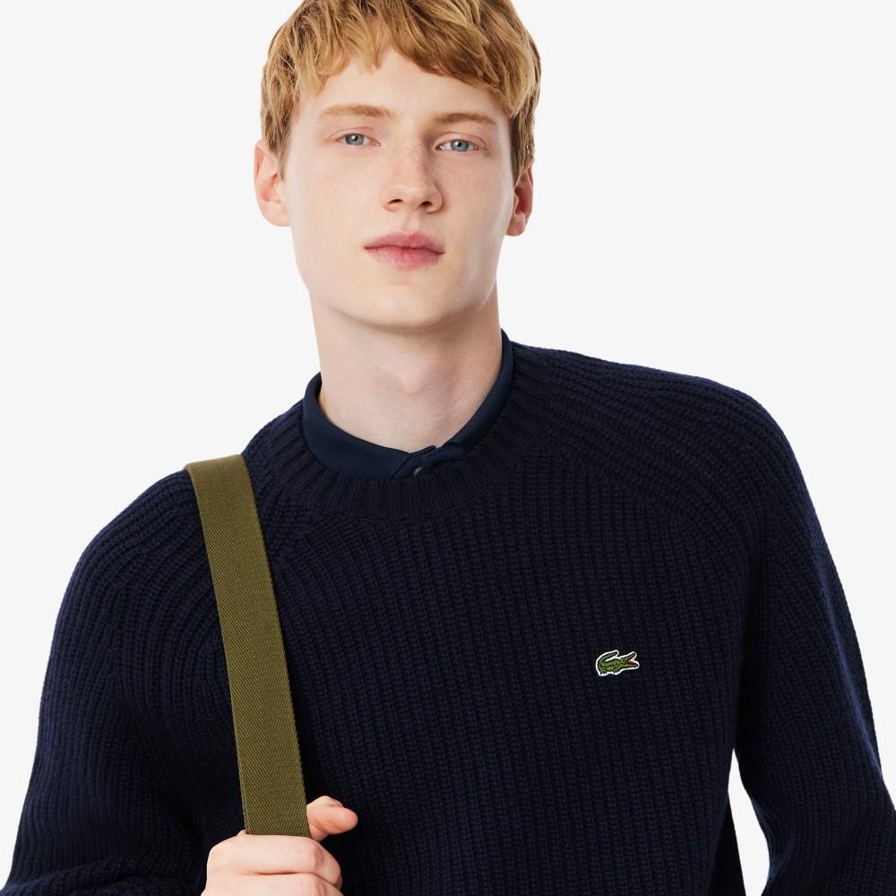 Lacoste Men's Ribbed Crew Neck Sweater AH3142-55N166