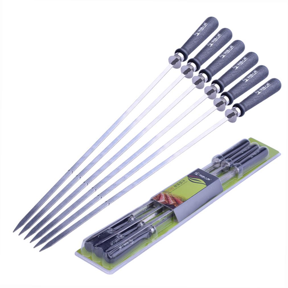 Szpikulce do grilla Szaszłyki Metalowe wielokrotnego użytku Wytrzymałe ze stali nierdzewnej Narzędzia BBQ Szaszłyki Hot Dog
