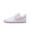 Nike Court Borough Rosa Battito Cardiaco Ecopelle Resistente all'Abrasione Scarpe da Skateboard Basse Donna Rosa Bianco DV5456-111(Team1054-)
