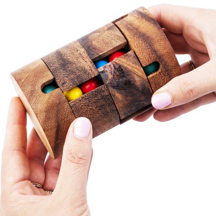 Wooden Puzzle - Engelhart - REVOLVE - Difficult Level - 1 Piece - 7.1 X 7.1 X 10.5 Cm