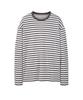 IL CORSO Bold Reversible Striped Long Sleeve T-Shirt Gray