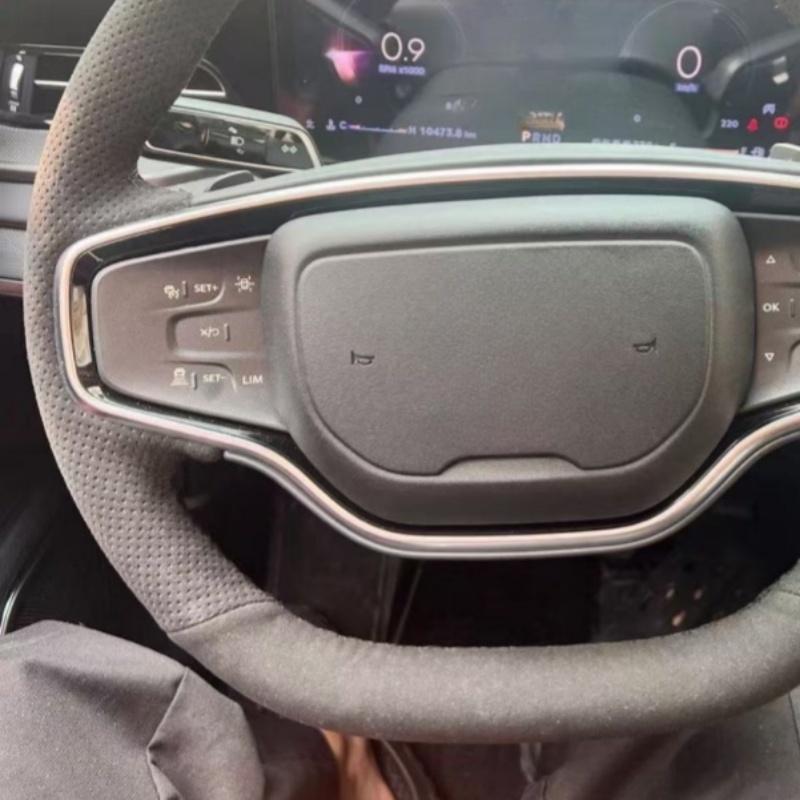Черная оплетка на руль автомобиля ручной работы из замшевой кожи с противоскользящим эффектом для Lincoln Corsair MKZ Nautilus MKC Z Автомобильный аксессуар Black Thread