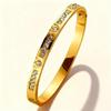 Elegant Non-Fading Titanium Steel Bracelet for Women, Gold-Plated, European & American Style.