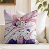 Puella Magi Madoka Cute Cushion Cover Eco Linen Pillow Case DoubleSided Print Breathable Durable Zipper Home Decor Gift