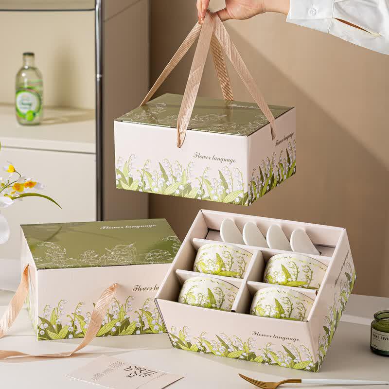 Lily of the Valley Ceramic Dinnerware Gift Set