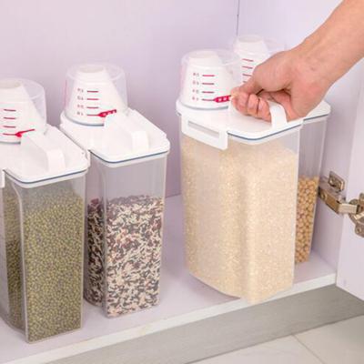 3L Grain Bin Easy To Carry Space-saving PP Portable Sealed Rice Storage Container for Kitchen