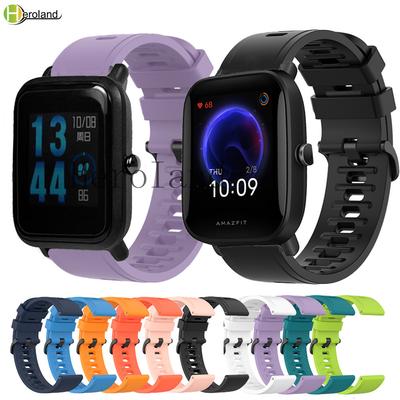 20MM Silicone Watch Strap For Xiaomi Amazfit Bip U S Lite Pop Smart Band Bracelet WirstStrap For Amazfit GTS 2 2e Mini Belt Hot