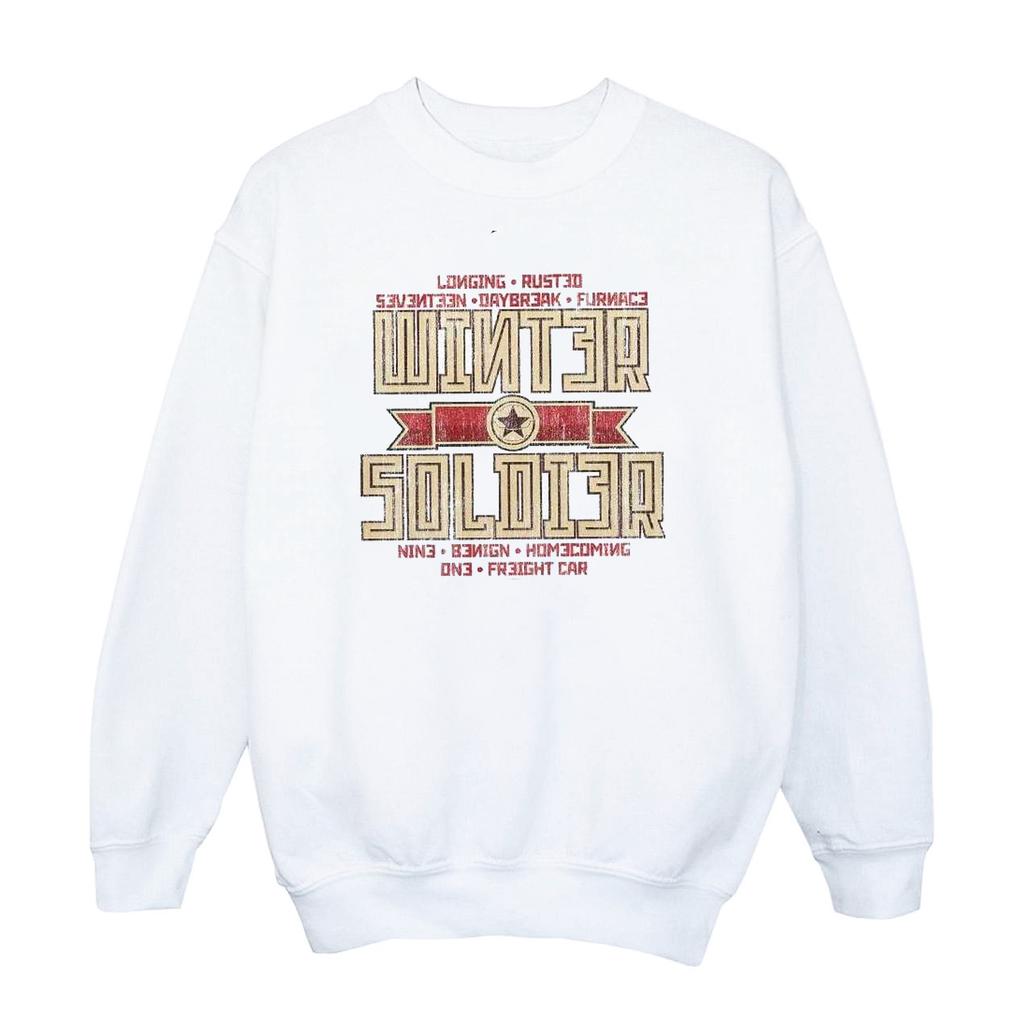 Marvel Mens Winter Soldier Trigger Badge Sweatshirt