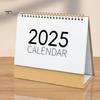 2025 Skrivebordskalender Small Stand Up Double-Coil Binding Månedlig kalender Dagsplanlegger Event Markeringstabell Kalender for hjemmekontorskole