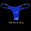 Plus Size Latex Low-Rise G-String Panties Hollow Pvc Shiny Sexy G String Micro Thong Women T-Back Erotic Lingerie Stage Wear F24