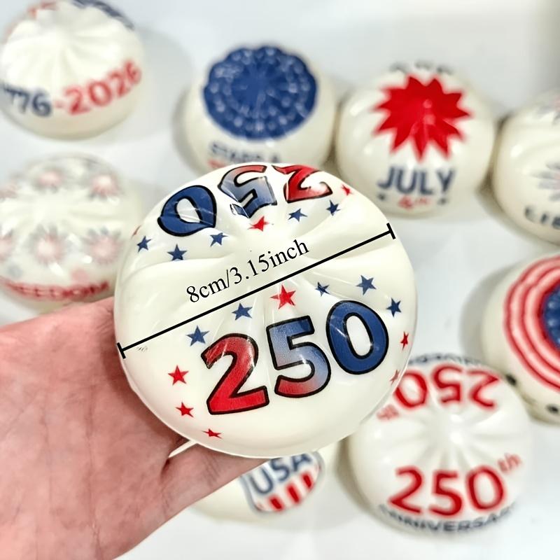 250th Anniversary Limited Edition Squishy, American Themed Bread-shaped Slow Rebound TPR Sensory Stress Relief Toy