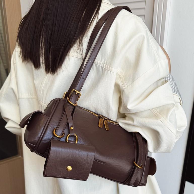Single Shoulder Bag, New European and American Fashion Commuting Bag, Large Capacity Daily Versatile Armpit Bag