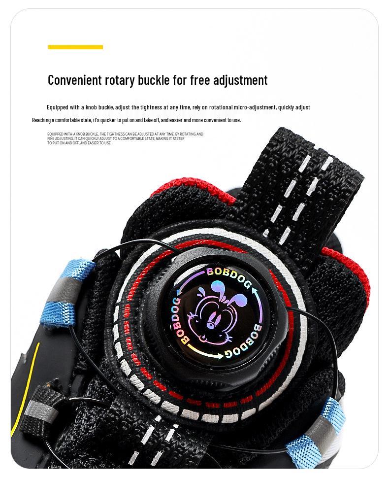 Babu Dou Boys' Autumn 2025 Leather Waterproof Basketball Shoes, Non-Slip for Primary School Students