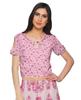 Moomaya Crop Top With Loose Palazzo Set For Women Printed Ethnic Clothing