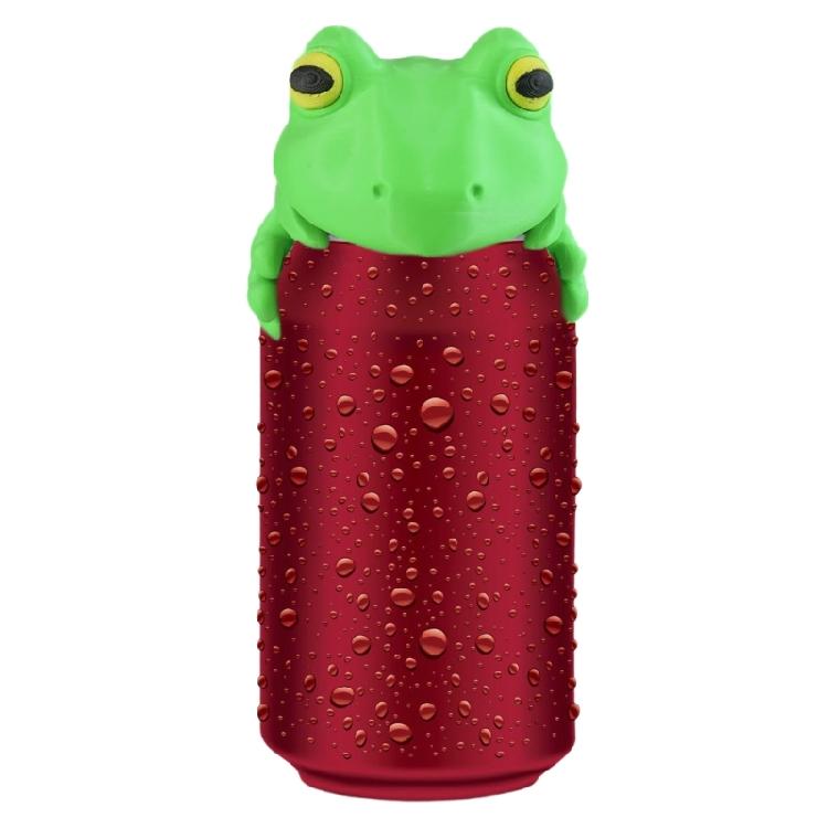 Funny Frogs Statue Drink Lid Decorative Waterproof Can Cover For Sodas Beers Party Decoration Supplies Summer Essential