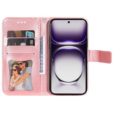 For Oppo Reno12 5G (Global) Case Floral Pattern PU Leather Wallet Stand Phone Cover