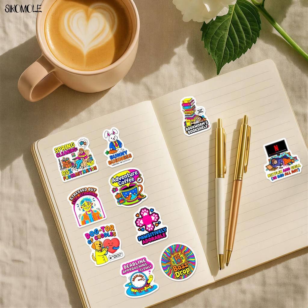 10 30 50Pcs Cartoon Funny Internet Roast Stickers Book Diy Skateboard Toys Guitar Luggage Suitcase Decoration Graffiti Sticker