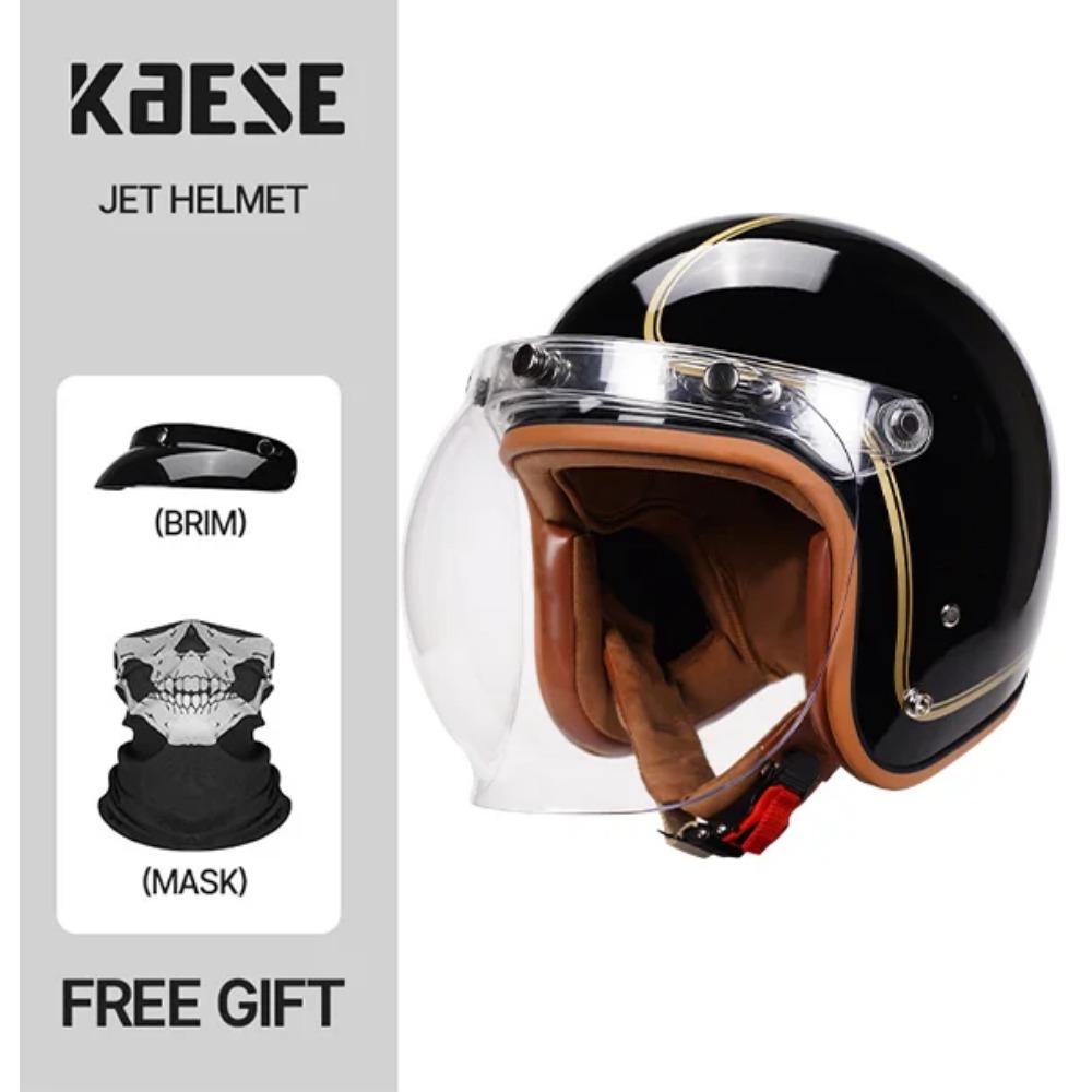 New Design Retro Motorcycle Helmet Open Face Helmet Scooter Helmets 3/4 Chopper Casco Moto Vintage Motorbike Helmets DOT ECE