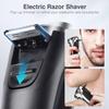 Electric Razor for Men, Men’s Electric Shavers, Wet & Dry Shaver with Pop-up Trimmer, USB-C Rechargeable Waterproof Portable Shaver with LCD