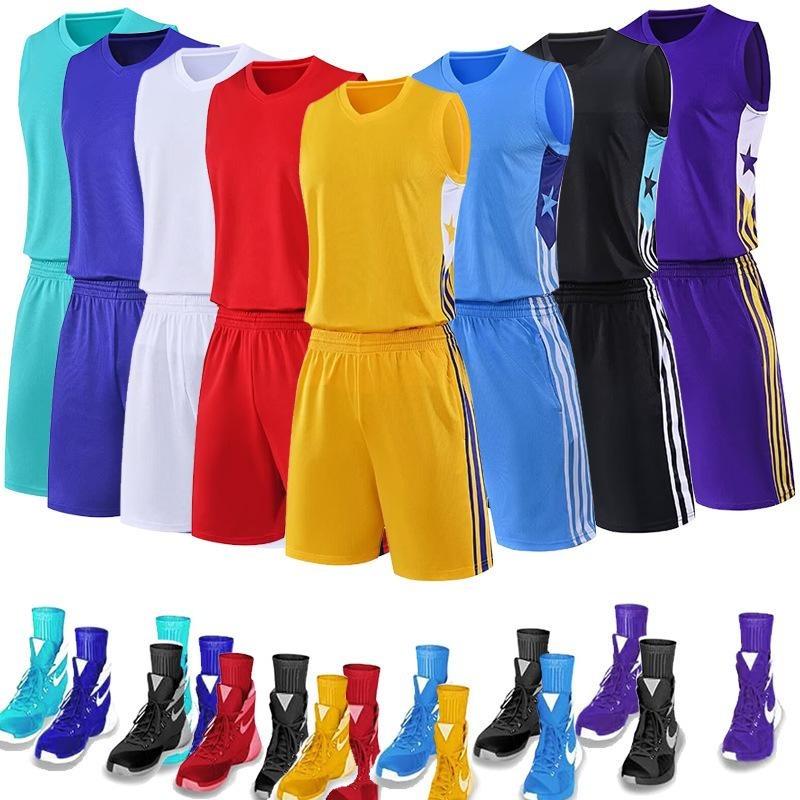Tuta da Basket, Tuta Sportiva da Allenamento per Partite, Gilet, Maglia da Uomo Adulto Bambino, Traspirante Estiva da Donna