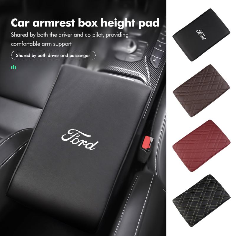KLKD5 Car Console Armrest Box Cover Center Height Increasing Pad For Ford Fiesta Ranger Mondeo Escape Ecosport Fusion Explorer