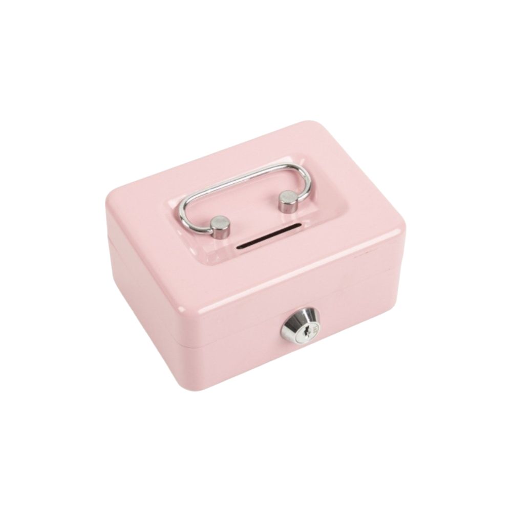 with Key Portable Key Safe Mini Size Lockable Coin Box Money Bank Steel Piggy Bank  Adult Use