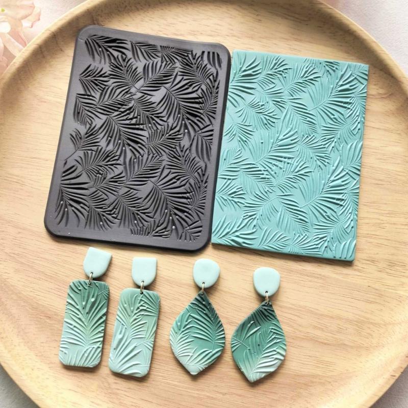 Silikon-Texturübertragungswerkzeug für künstlerische Polymer-Ton-Ohrringe und Schmuckherstellung