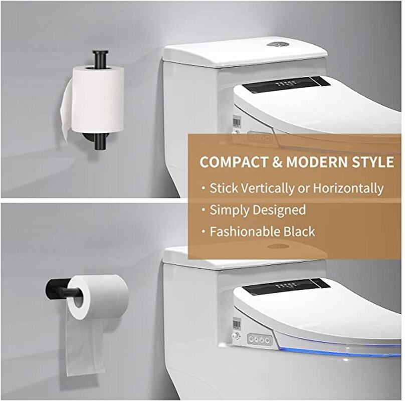Adhesive Toilet Paper Roll Holder 304 Stainless Steel Wall Mounted Tissue Towel Bath Ball Holder Rack for Kitchen Bathroom