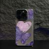 Color silver high value for Apple 16/13/12 anti-drop mobile phone case X matte XSMAX love butterfly 15 trendy models