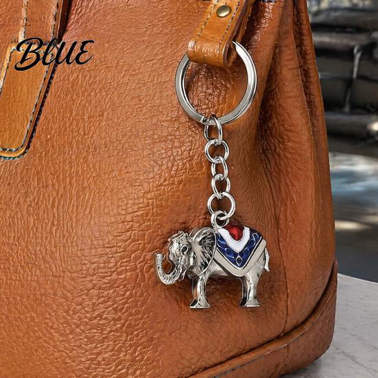 Elephant Shape Keychain Zinc Alloy Keychain  Animal Car Key Ring Holder  Hanging Bag Ornament Handbags Backpacks Charm Decorative Accessory