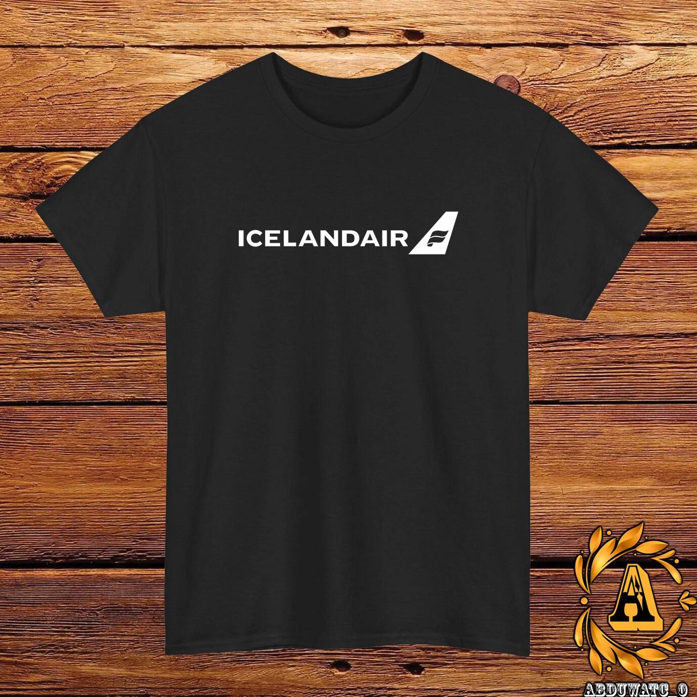 New Icelandair Retro Logo T-Shirt Black/Grey/White/Navy/Red/Light Blue XL